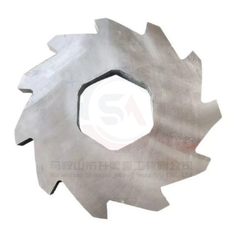 Custom Double Shaft Shredder Blades | Heavy-Duty Steel for Plastic, Metal & Tires