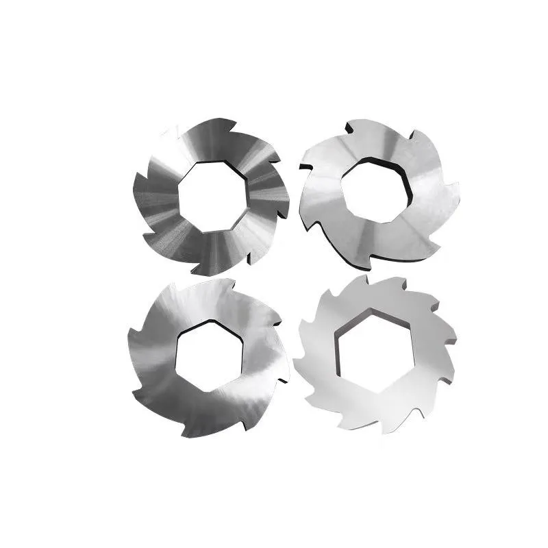 new vs worn industrial shredder blade comparison